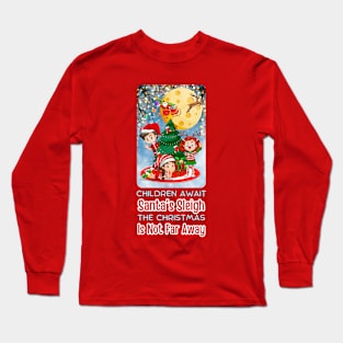 Kids in Christmas Anticipation Long Sleeve T-Shirt